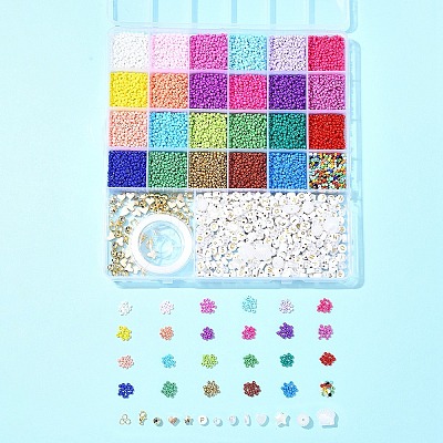 DIY Glass Beads Bracelets Mking Kits DIY-FS0006-54B-1