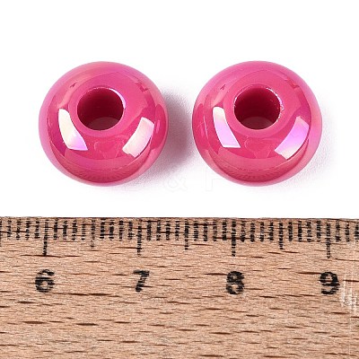 Opaque Acrylic European Beads OACR-E033-19I-1