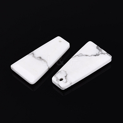 Natural Howlite Pendants G-Q601-10F-1