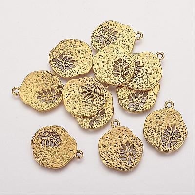 Tibetan Style Alloy Pendants TIBEP-A14120-AG-LF-1