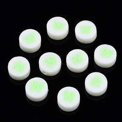 Handmade Polymer Clay Beads CLAY-N011-031W-1