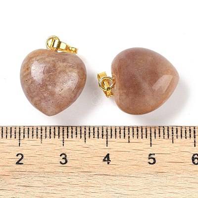 Natural Peach Moonstone Pendants G-J386-H13-G-1