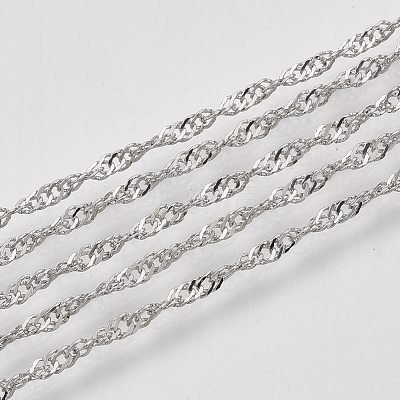 Soldered Brass Covered Iron Singapore Chains CH-S125-06A-P-1