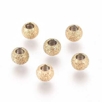 Ion Plating(IP) 304 Stainless Steel Textured Spacer Beads STAS-P108-04G-A-1