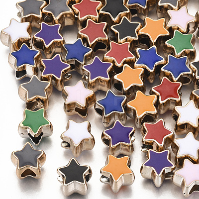 UV Plating Acrylic European Beads X-OACR-R080-01KC-1
