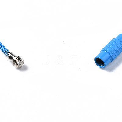 Spray Painted 201 Stainless Steel Wire Cable Keychains BJEW-T019-01-1