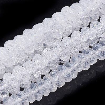 Synthetic Crackle Quartz Beads Strands X-G-S285-09-1