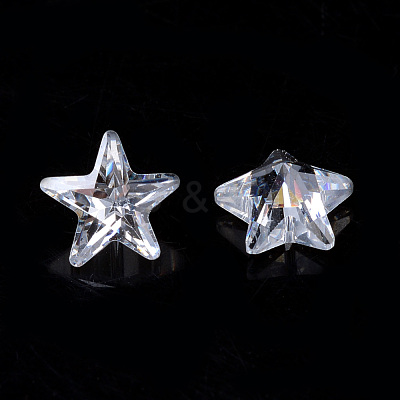 Cubic Zirconia Pointed Back Cabochons ZIRC-S059-5x5mm-001-1