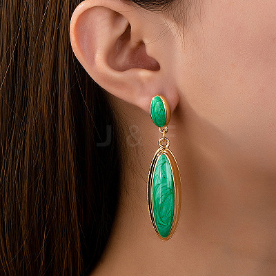 Alloy Enamel Dangle Stud Earrings FS-WG80632-02-1