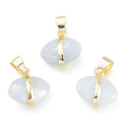 Natural Aquamarine Charms G-L528-18G-1