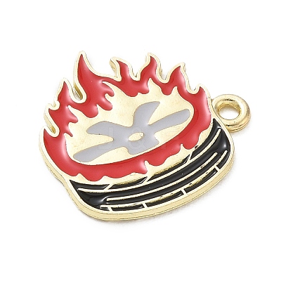 Racing Car Theme Alloy Enamel Pendants AL-CBA4666-03K-1