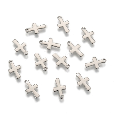 Tarnish Resistant Cross Stainless Steel Charms Pendants X-STAS-Q168-07-1