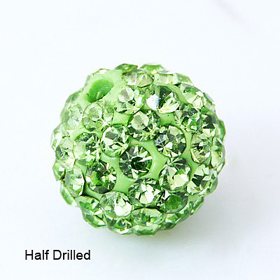 Polymer Clay Rhinestone Beads RB-H258-HD10mm-214-1