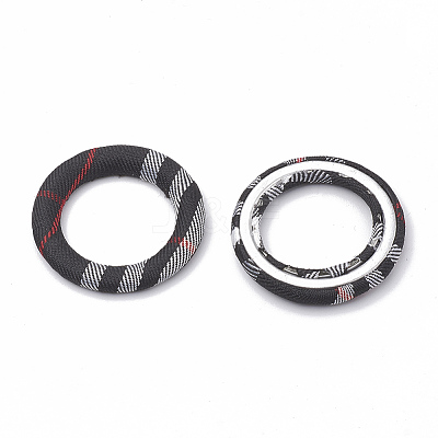 Cloth Fabric Covered Linking Rings WOVE-N009-04A-1