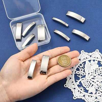 10 Pcs 10 Styles 202 Stainless Steel Slide Charms STAS-CJ0003-31-1