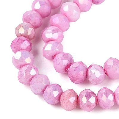 Anti-Tarnish Dyed Rondelle Glass Beads Strands EGLA-T021-3mm-17-13-1
