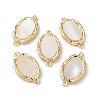 Brass Oval Connector Charms BSHE-Z003-15G-1