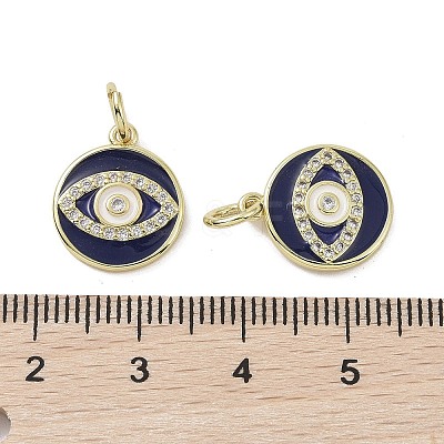 Real 18K Gold Plated Brass Micro Pave Cubic Zirconia Pendants KK-L209-072G-06-1