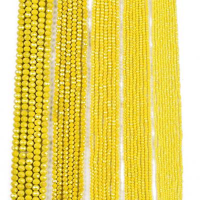 Electroplate Glass Beads Strands EGLA-A044-P1mm-A04-1