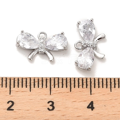 Brass Glass Charms KK-C054-21P-1