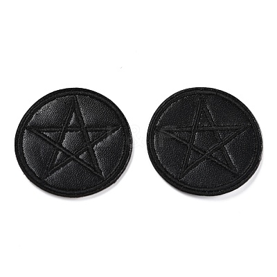 Computerized Embroidery Imitation Leather Self Adhesive Patches DIY-G031-01F-1