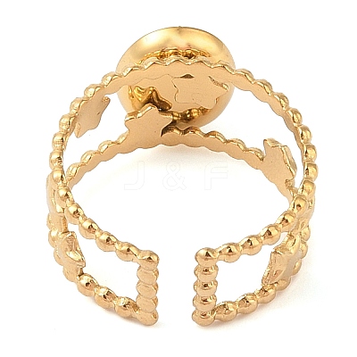 Oval Natural Agate Finger Rings RJEW-Z057-11G-06-1