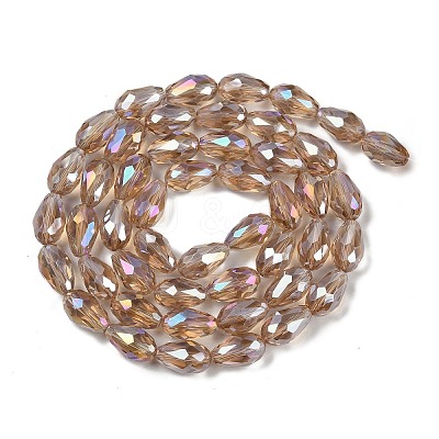 Transparent Electroplate Glass Beads Strands LS-EGLA-N013-T6mm-B23-1
