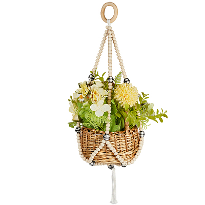 Wooden Plant Rack AJEW-WH20816-032C-1
