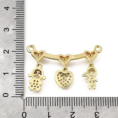 Brass Micro Pave Cubic Zirconia Pendants KK-Q066-15B-G-1