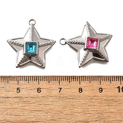304 Stainless Steel Pendants STAS-Q346-08P-1