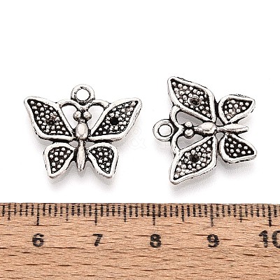 Tibetan Style Alloy Pendant Rhinestone Settings TIBEP-T053-06AS-1