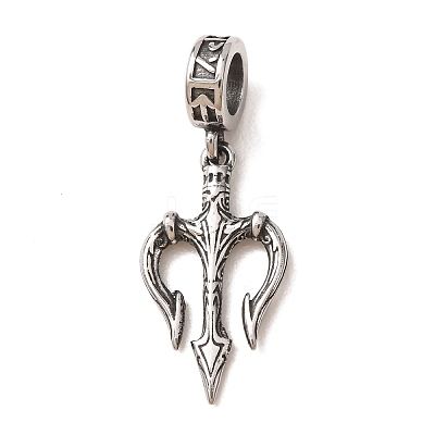 Viking 316 Surgical Stainless Steel European Dangle Charms SA-CBA7555-08AS-1