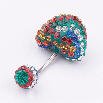 Austrian Crystal Belly Rings X-SWAR-G017-5-1