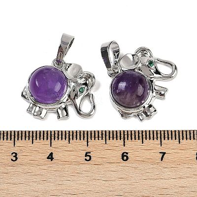 Natural Amethyst Pendants G-I374-A-P15-1