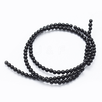 Natural Black Onyx Beads Strands G-E469-08-3mm-1