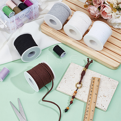 100M 5 Colors Polycotton Thread String OCOR-BC0009-60-1