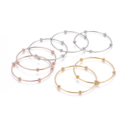 Fashion 201 Stainless Steel Bangle Sets BJEW-L664-023B-M-1-1