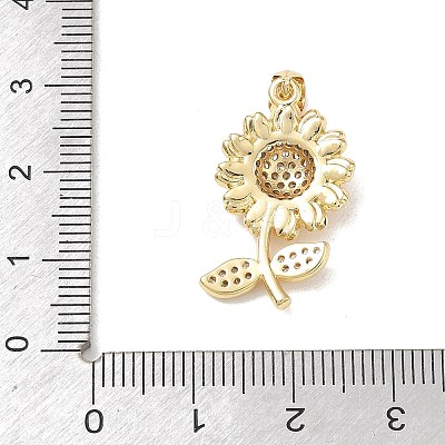 Brass Micro Pave Clear Cubic Zirconia Pendants KK-A303-07A-G-1