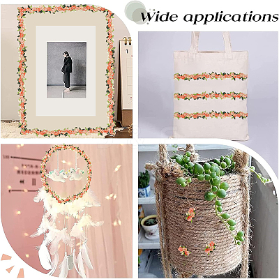 Polyester Flower Lace Ribbon OCOR-WH0070-77G-1