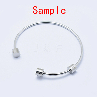 Tarnish Resistant Eco-Friendly 316 Surgical Stainless Steel Cuff Bangle Making LS-STAS-I078-02P-NR-1