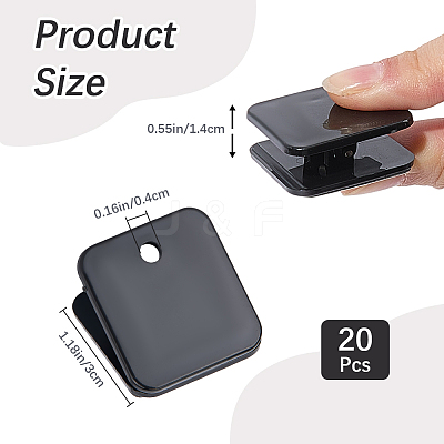Square Acrylic Self-Adhesive Hanging Spring Clips AJEW-WH20011-56B-1