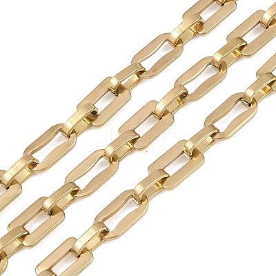 201 Stainless Steel Rectangle Link Chains CHS-F024-03A-G-1