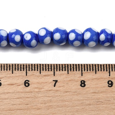 Handmade Lampwork Beads LAMP-D002-6mm-01H-1