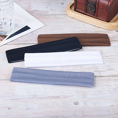 8Pcs 4 Colors Milk Silk Cloth Hair Bands OHAR-TAD0001-01D-1