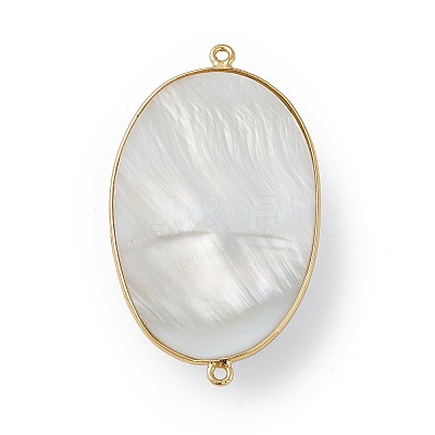Natural Shell Connector Charms SSHEL-G028-01A-G-1