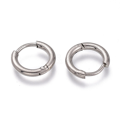 Tarnish Resistant 201 Stainless Steel Huggie Hoop Earrings EJEW-L256-05M-P-1