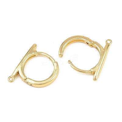 Brass Hoop Earring Findings KK-H292-38G-01-1