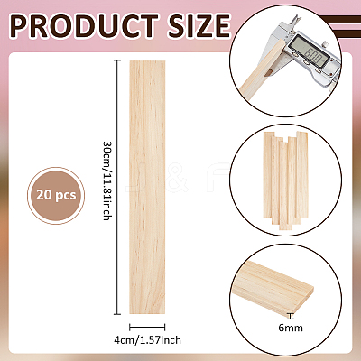 Unfinished Pine Wood Rectangle Shape Slices WOOD-WH0002-63B-1