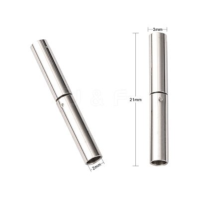 Tarnish Resistant 304 Stainless Steel Bayonet Clasps STAS-L134-04-1