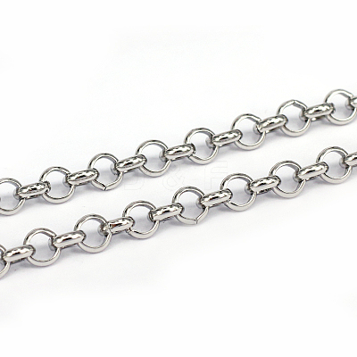 Tarnish Resistant 304 Stainless Steel Rolo Chains CHS-L001-28-5mm-1